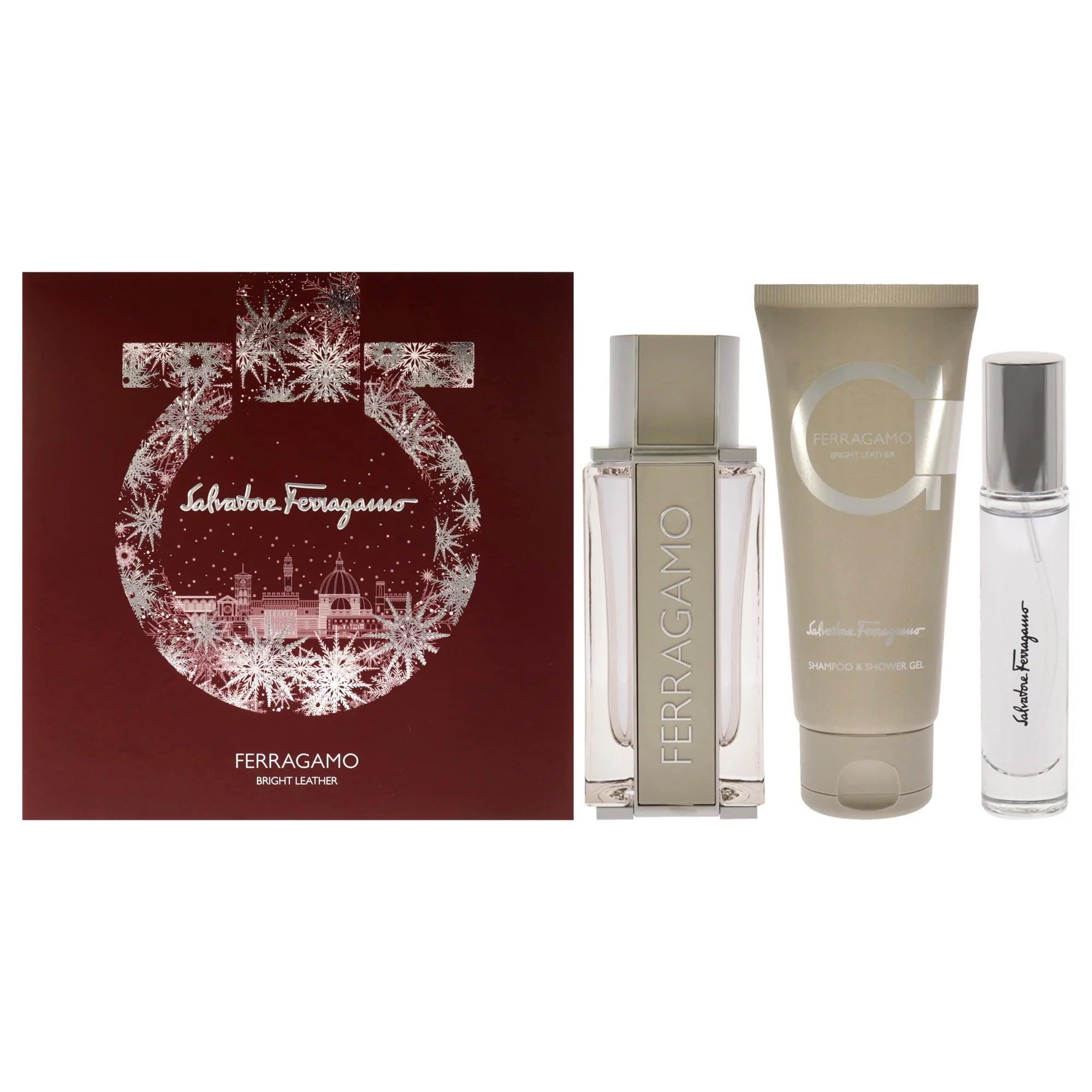 Ferragamo Bright Leather EDT Gift Set for Men 3PC Wafa International