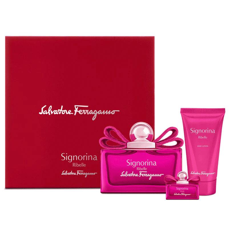 Signorina 香水セットRibelle, Blush, Eleganza) Signorina Ribelle EDP Gift Set (3PC) – Wafa International