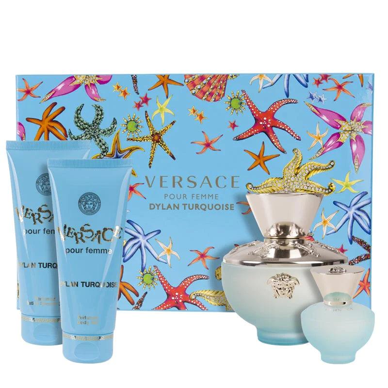 Versace Pour Femme Dylan Turquoise EDT Gift Set (4PC) - Wafa International