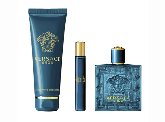 Versace Eros EDT Gift Set for Men (3PC) - Wafa International