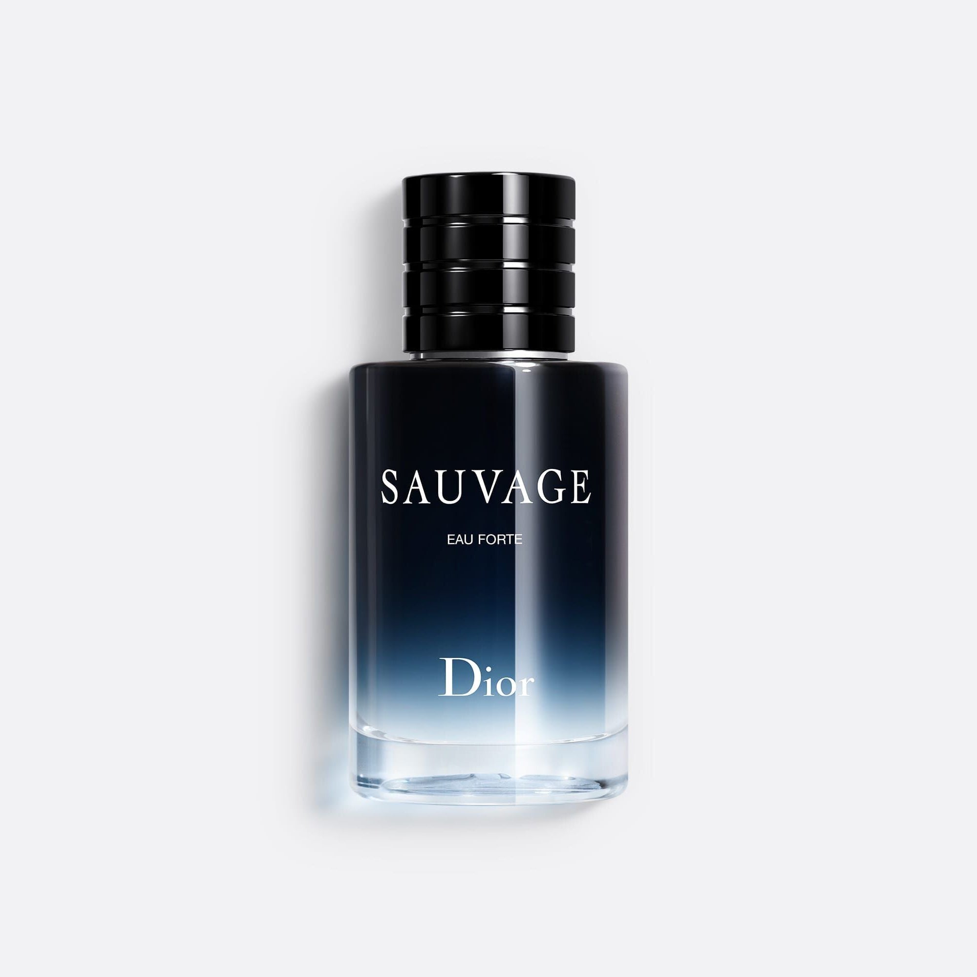 Dior Sauvage perfume bottle on a light gray background