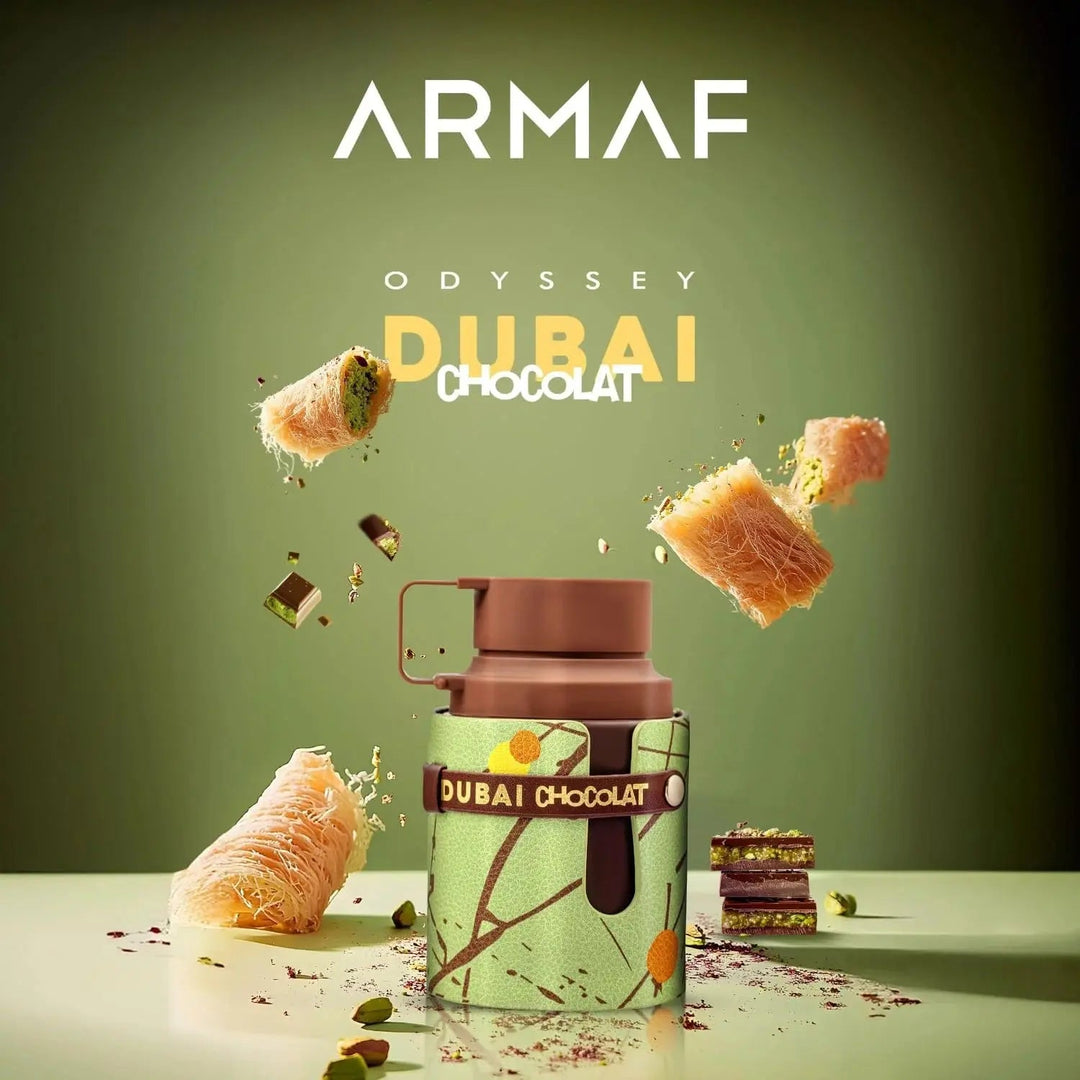 Armaf Odyssey Dubai Chocolat gourmand campaign