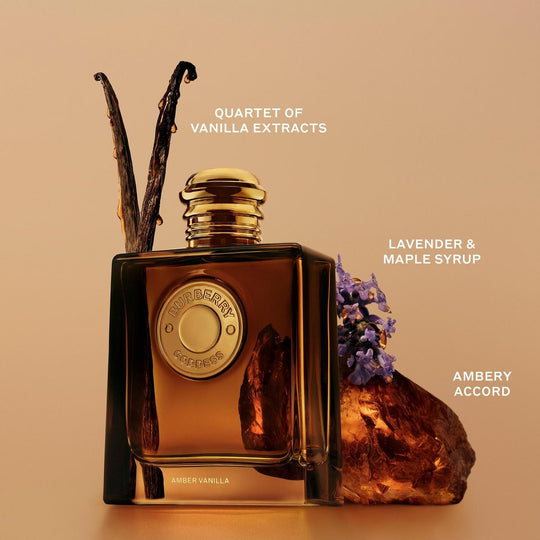 Burberry Goddess Amber Vanilla fragrance presentation
