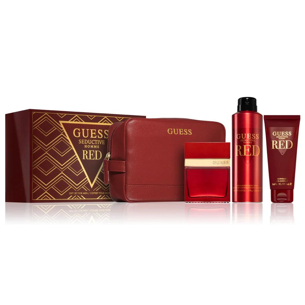 Guess Seductive Homme Red EDT Gift Set (4PC) - Wafa International