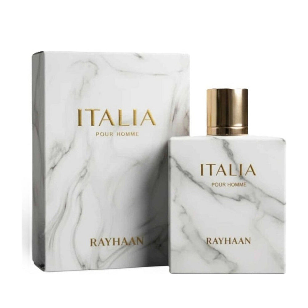 Rayhaan Italia EDP for Men bottle and box