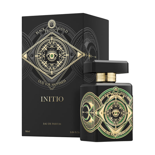 Oud for Happiness Eau de Parfum 90mL — original bottle and retail box photograph from Isolée, matching barcode 3701415900844