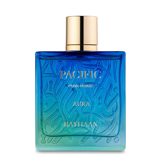 Rayhaan Pacific Aura EDP for Men bottle and box