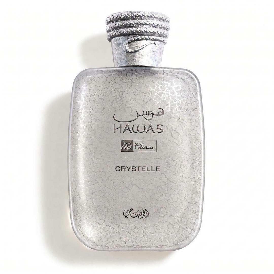 Rasasi Hawas Crystelle Eau de Parfum 100mL bottle