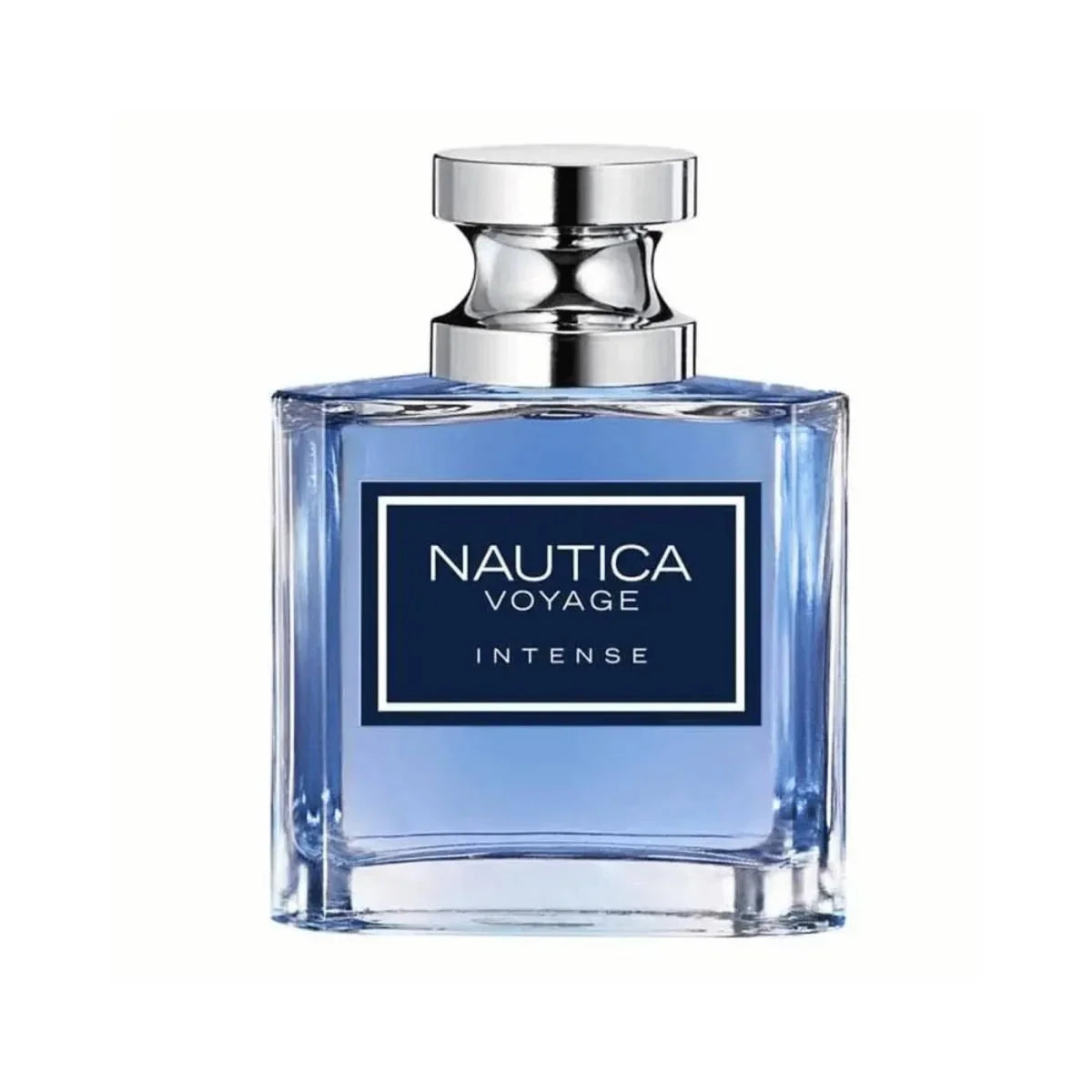Nautica Voyage Intense EDT 100mL – frasco sobre fondo blanco
