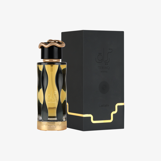 Lattafa Teriaq Intense EDP 100mL bottle and box