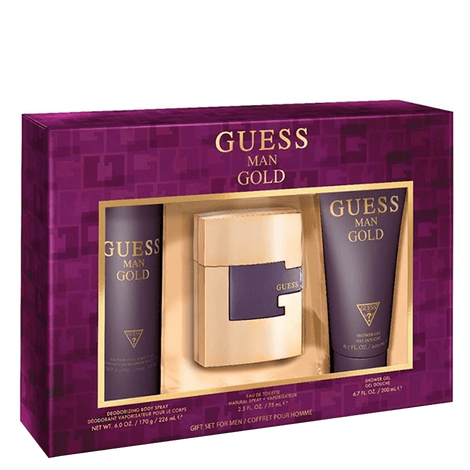 Guess Man Gold EDT Gift Set (3PC) - Wafa International